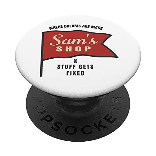 Divertido taller personalizado de la bandera de la tienda de Sam's Shop PopSockets PopGrip Intercambiable