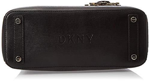 DKNY Women's Paige Satchel, Black Gold, One Size