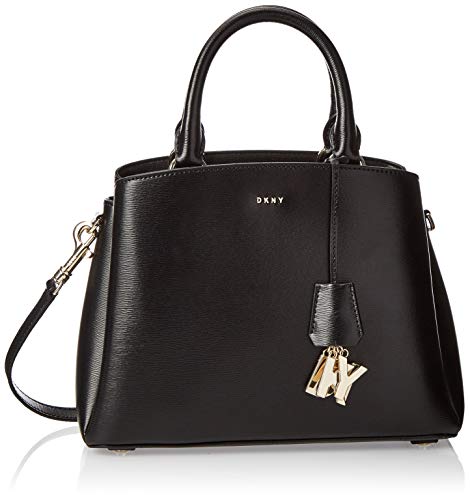 DKNY Women's Paige Satchel, Black Gold, One Size