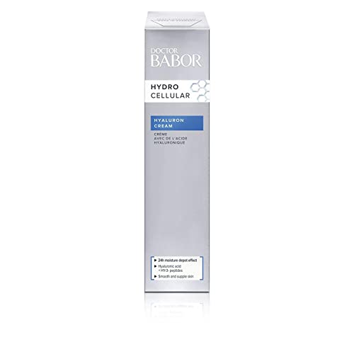 DOCTOR BABOR Hyaluron Cream, Crema facial hidratante 24h para pieles secas, Con ácido hialurónico triple, Fórmula vegana, 1 x 50 ml