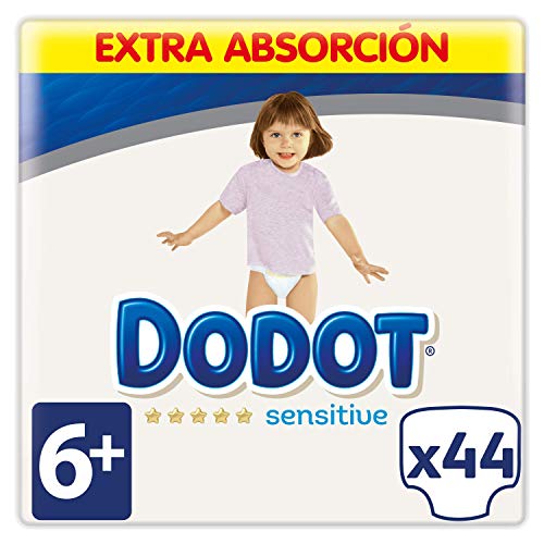 Dodot Sensitive Pañales Talla 6+ - 44 Pañales, 14 kg+