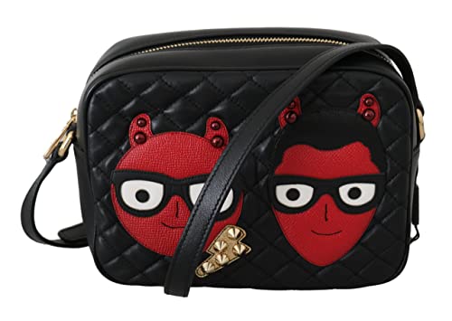 Dolce & Gabbana Glam Leather Quilted Red King Shoulder Cross Body Bag