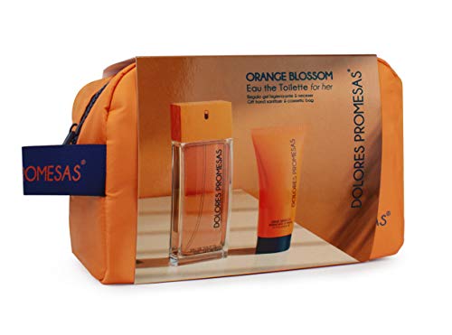 Dolores Promesas Orange Blossom-Set EDT 100ml + Hand Sanitizer + Neceser, Estándar, Único