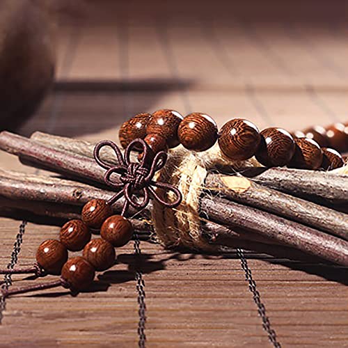 DONGYUCHUN Mujeres para Mujeres 108 Bead Sandalwood Mala Pulsera De Oración - Cuentas De Meditación De Yoga - Cuentas De Oración De Buda,6mm