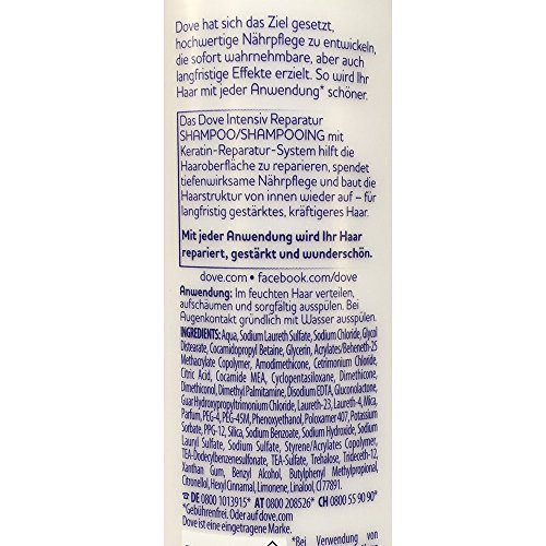 Dove Champú Intensivo Reparación, 250 ml