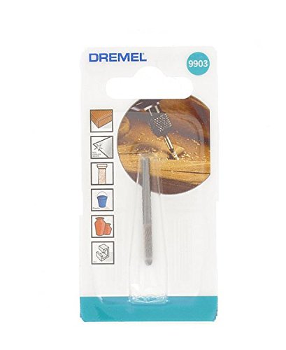 Dremel 9903 - Fresa de carburo de tungsteno de punta 3.2 mm, accesorio punta cuadrada para herramienta rotativa para grabar, tallar en metal, carbono, aluminio