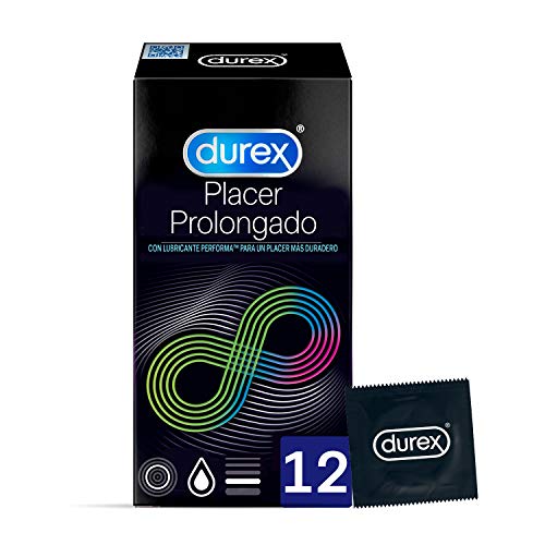 Durex Preservativos Placer Prolongado con Efecto Retardante - Total 12 Condones