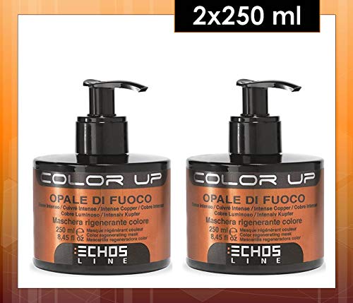 Echosline Color Up – Mascarilla regeneradora de color ópalo de fuego – Nuance cobre intenso (250 ml), 2 unidades