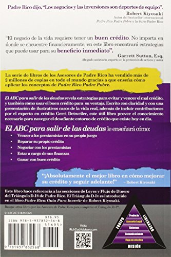 El ABC para salir de las deudas: Convierta su Deuda Mala en Deuda Buena y el Credito Malo en Credito Bueno (Rich Dad's Advisors (Paperback))