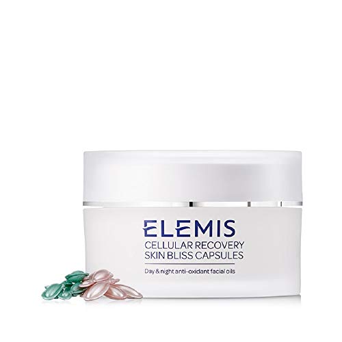 ELEMIS Cellular Recovery Skin Bliss Capsules, aceites faciales antioxidantes para día y noche, 60 cápsulas