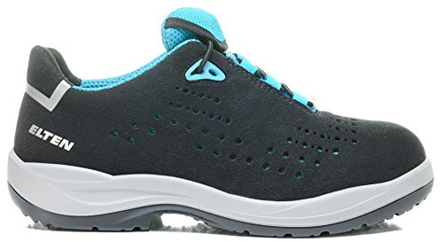 Elten Impulse Lady aqua Low ESD S1P - Botas de seguridad ligeras para mujer - Microfibra - sin piel - puntera de acero - protección contra la perforación: textil, 38 EU, azul turquesa