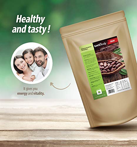 EMO Body - Cacao Puro Ecológico en Polvo con Fermentos Naturales - 500 g - 100% Natural - Alimento Prebiótico Fermentado - Bajo en Grasa - Apto para Veganos