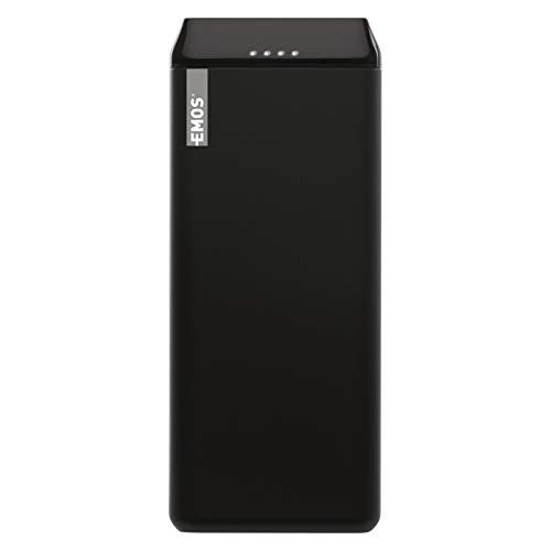 Emos B0523B Alpha Powerbank 20000 mAh/Batería Externa/Cargador/PASSthrough/salida2×USB+USB-C/Entrada microUSB+USB-C/2 en 1/AutoON/Off/para teléfono móvil, Tableta, iPhone, iPad, Galaxy,Huawei