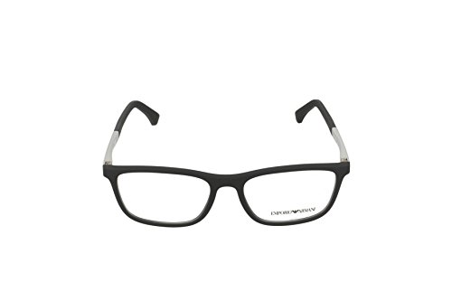 Emporio Armani 5063 Monturas de Gafas, Black Rubber, 53 para Hombre