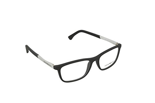 Emporio Armani 5063 Monturas de Gafas, Black Rubber, 53 para Hombre