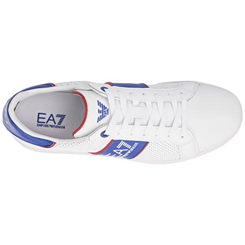 Emporio Armani EA7 Hombre Zapatillas White - baltimora - Racing Red 41 1/3 EU