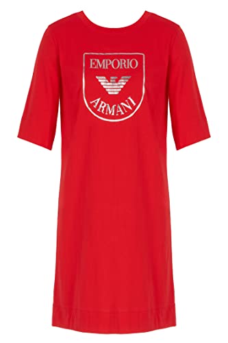 Emporio Armani Night Dress Logo Mania, Rojo (Fire Red), S para Mujer