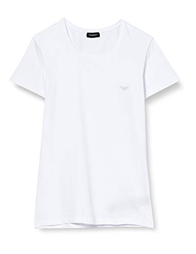 Emporio Armani Underwear Crew Neck T-Shirt Iconic Cotton Camiseta, Mujer, Blanco, L