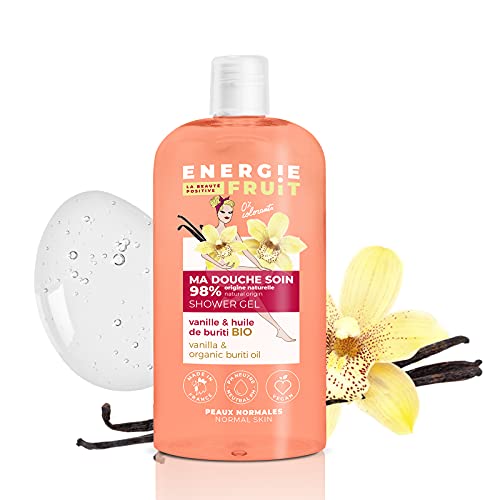 ENERGIE FRUIT | Gel de ducha pH neutro | Vainilla y aceite de buriti BIO | Vegano | 500 ml