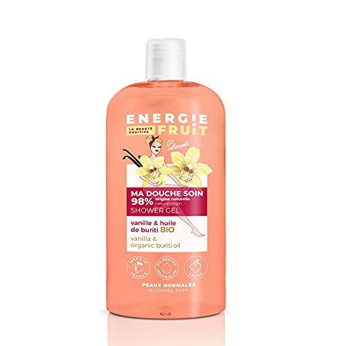 ENERGIE FRUIT | Gel de ducha pH neutro | Vainilla y aceite de buriti BIO | Vegano | 500 ml