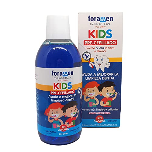 Enjuague bucal Infantil Pre-Cepillado 500ml · Enjuague bucal para niños · Enjuague bucal saludable · Protege encías y dientes