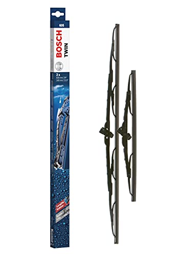 Escobilla limpiaparabrisas Bosch Twin 605, Longitud: 600mm/340mm – 1 juego para el parabrisas (frontal)