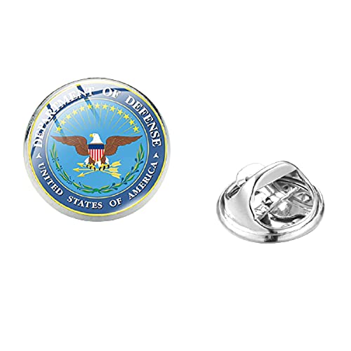 Estados Unidos América Departamento Collar Pin Icono Insignia DOD DA DON DAF USMC Conmemorativo Acero Inoxidable Pins Hombres Joyería