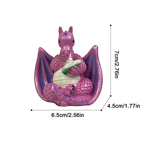 Eteslot 1 Pieza de Estatua de dragón Occidental - Figura de dragón de Resina de Estilo de Figura de Tres Monos - Decoración de jardín o Figuras Decoracion Modernas