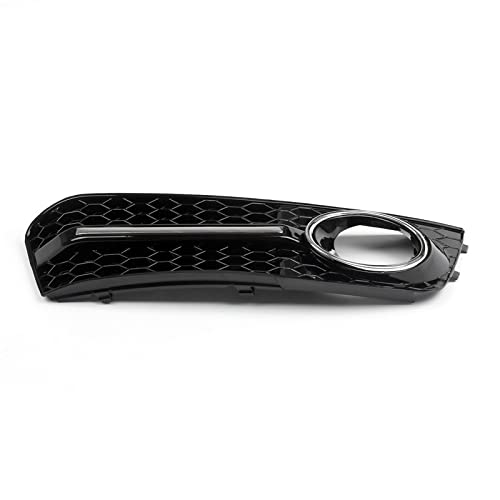 Exterior Parts Coche Frente Parachoques Niebla luz Peine Rejilla Parrilla Apta para: A4 B8 2009-2012 Izquierda Derecha Abdominales Piezas de plástico de Estilo S4 Racing Grill (Color : Black)