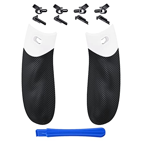 eXtremeRate Flexor Carcasa de Grip con Trigger Stop Kit para Xbox Series X/S Control Agarre de Goma Antideslizante Quickshot Gatillos Ergonómico para Xbox Core Mando-Diamante Textura(Blanco)