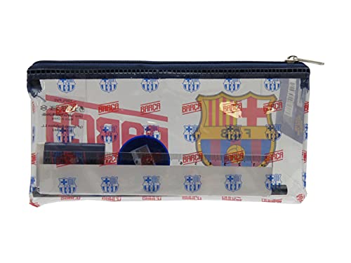 FCB FC Barcelona Portatodo con Material Escolar Estuches portaflautas, Unisex niños, Blaugrana, Estándar