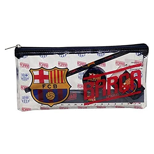 FCB FC Barcelona Portatodo con Material Escolar Estuches portaflautas, Unisex niños, Blaugrana, Estándar