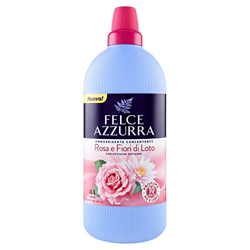 Felce Azzurra - Suavizante concentrado rosa y flores de loto, perfume fresco, prendas suaves - 41 lavados - 1025 ml