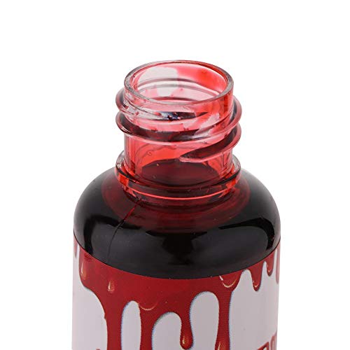 Fiesta de Halloween Sangre falsa Cicatrices de heridas realistas Maquillaje de fantasía de zombis Sangre falsa para teatro y disfraces(30ml)