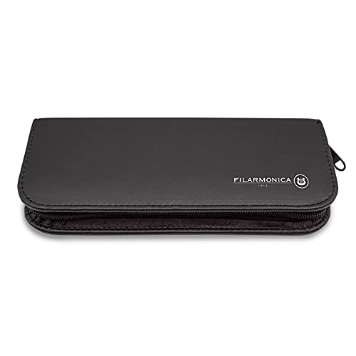 Filarmónica Flow Kit de Peluquero Profesional para el Cabello con Estuche, Peine, Navaja, Tijera de Corte y Esculpir