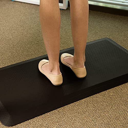 Flexispot Cómoda Plataforma antifatiga para Descanso de piernas, Estera para Estar de pie Frente a un Escritorio o Mientras se está en la Cocina, Color Negro