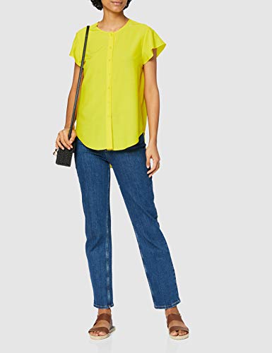 French Connection 72QAO Camisa, Bright Daffodil, Large para Mujer