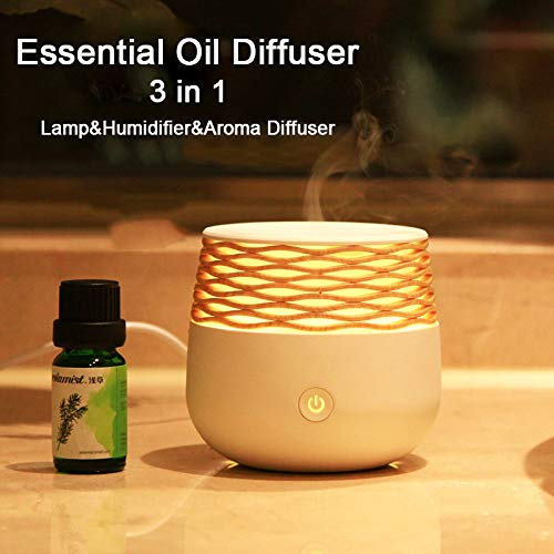 FSSQYLLX Air Humidifiers Mini Wood Air Essential Oil Diffuser Hollowed out USB Mist Maker Aromatherapy Diffuser