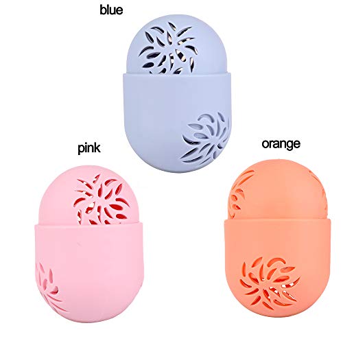 Funda de silicona Beauty Pad Accesorios de maquillaje Huevo Stand Cosmético Puff Polvo Soplo Secado Titular de Maquillaje Esponja Almacenamiento (naranja)