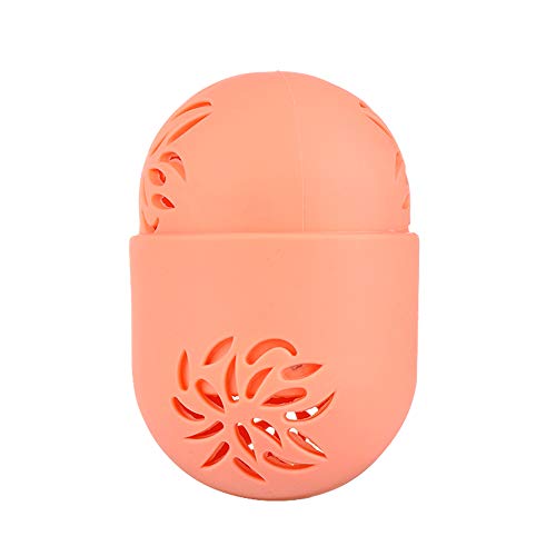 Funda de silicona Beauty Pad Accesorios de maquillaje Huevo Stand Cosmético Puff Polvo Soplo Secado Titular de Maquillaje Esponja Almacenamiento (naranja)