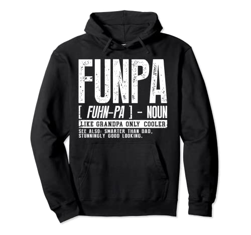 Funpa Like Grandpa Only Cooler Definición del día del padre Sudadera con Capucha