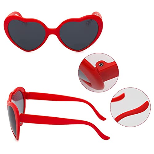 Gafas con efecto de corazón Gafas Luz Efecto Especial Gafas Fiesta Con Gafas Neón Marco de gafas de corazón Gafas de corazón 3d Gafas con Efecto Corazón Gafas de sol con forma de corazón 2 Piezas