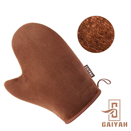 GAIYAH Kit de aplicador de bronceado automático, con aplicadores de loción para la espalda, guante exfoliante y mitón para la cara de los dedos, aplicador de espalda para aplicar loción en la espalda