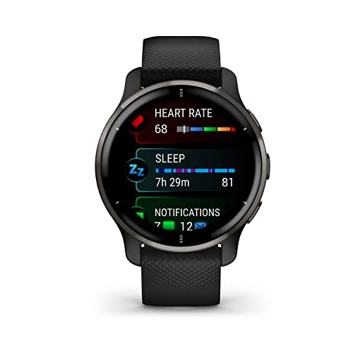 Garmin Venu 2 Plus Reloj Inteligente Pantalla AMOLED, Adultos Unisex, Negro