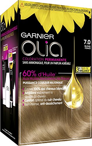 Garnier - Olia - Coloration Permanente à l’Huile Sans Ammoniaque Blond - 7.0 Blond Foncé