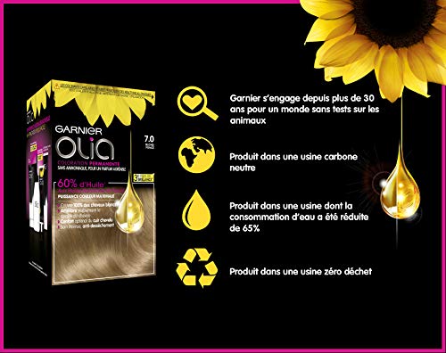 Garnier - Olia - Coloration Permanente à l’Huile Sans Ammoniaque Blond - 7.0 Blond Foncé