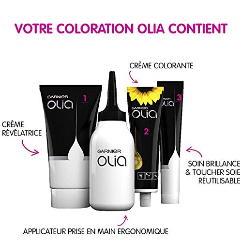 Garnier - Olia - Coloration Permanente à l’Huile Sans Ammoniaque Noir - 1.0 Noir Absolu