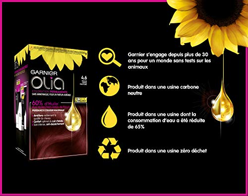 Garnier - Olia - Coloration Permanente à l’Huile Sans Ammoniaque Noir - 1.0 Noir Absolu