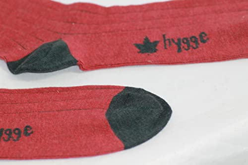 Genérico HYGGE SOCKS. Calcetines largos de hombre. Calcetines de algodón peinado italiano. Diversos modelos disponibles. Para cualquier época del año (41-45, Fiume y negro)