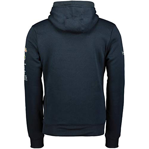 Geographical Norway GYMCLASS Men - Sudadera Capucha Bolsillos Hombre - Chaqueta Casual Hombres Abrigo - Camisetas Camisa Manga Larga - Hoodie Deportiva Regular Fitness Jacket Tops (Marina L)